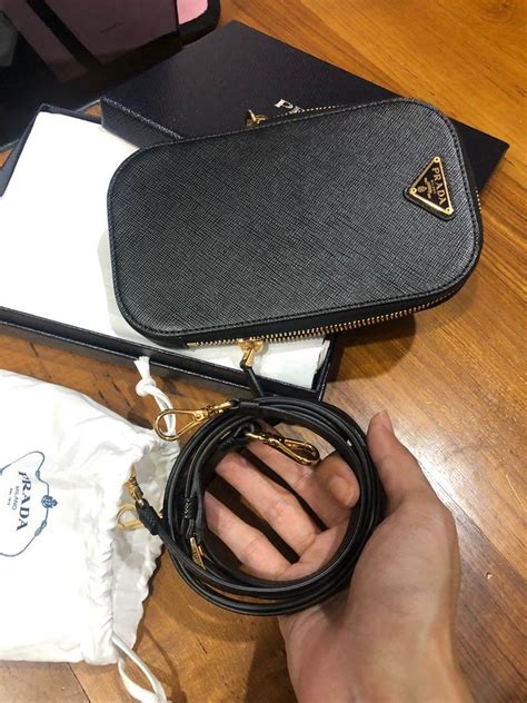 prada handphone sling bag|pre owned Prada bag.